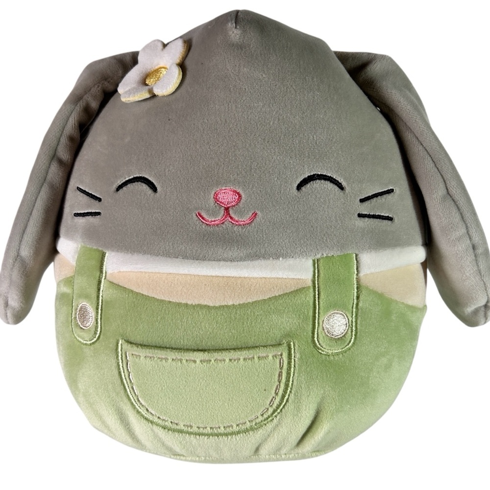 Squishmallows Blake the Bunny Rabbit in Overalls Easter 2024 Exclusive - Picture 8 of 8